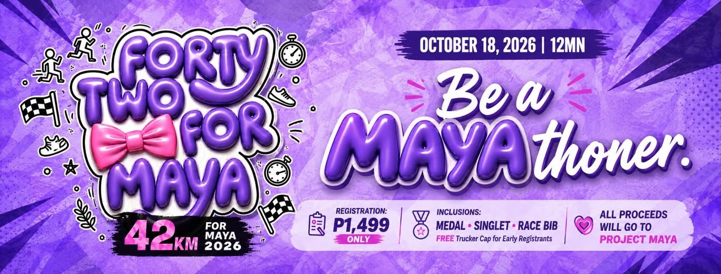 Forty Two for Maya — 42KM Marathon in Naga City 2026 official event artwork