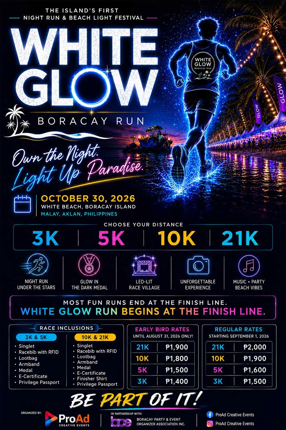 White Glow Run Boracay 2026 official event artwork