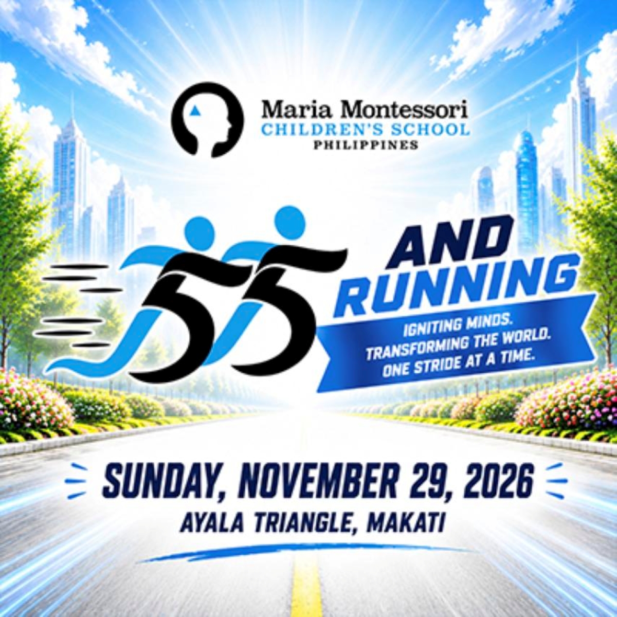 55 and Running: A Family Run 2026 official event artwork
