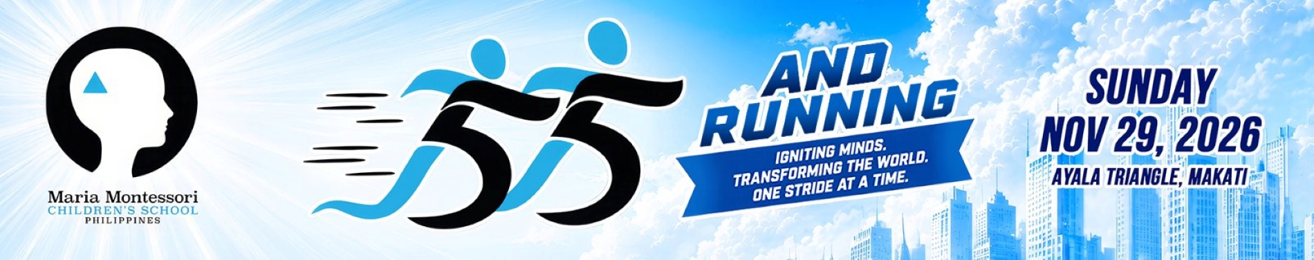 55 and Running: A Family Run 2026 official event artwork