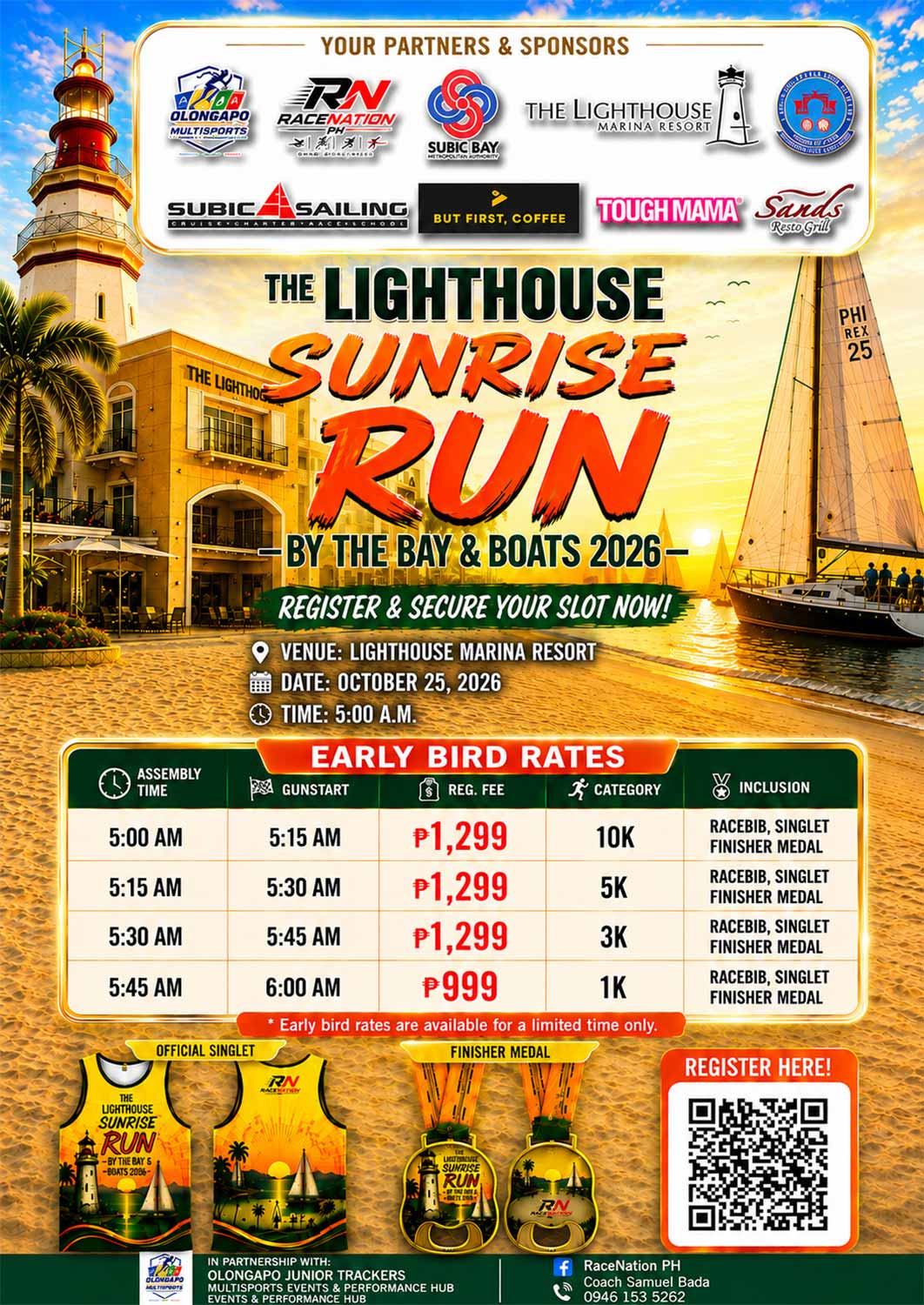 The Lighthouse Sunrise Run 2026 official event artwork